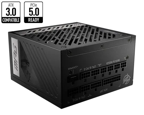 MSI MPG A850G PCIE5 unidad de fuente de alimentación 850 W 24-pin ATX ATX Negro
