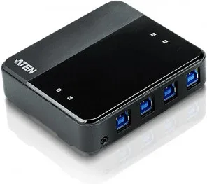 ATEN Switch de periféricos USB 3.2 Gen1 de 4 x 4 puertos