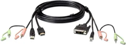 Aten Cable Kvm HDMI a DVI-D USB con Audio de 1,8 M (2L-7D02Dh)