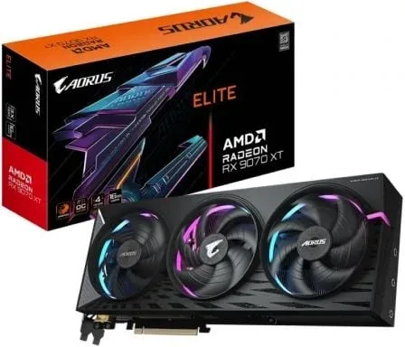VGA Gigabyte Gv-R9070Xtaorus E-16Gd,Amd,Rx9070Xt,16GB,Gddr6,256Bit,2Hdmi+2Dp,Windforce (3 Ventiladores)