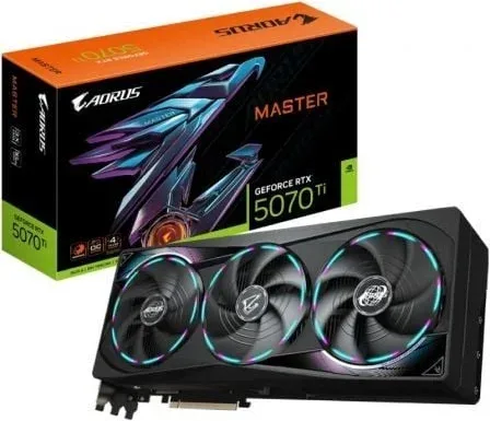 Tarjeta Gráfica Gigabyte AORUS GeForce RTX 5070Ti MASTER/ 16GB GDDR7