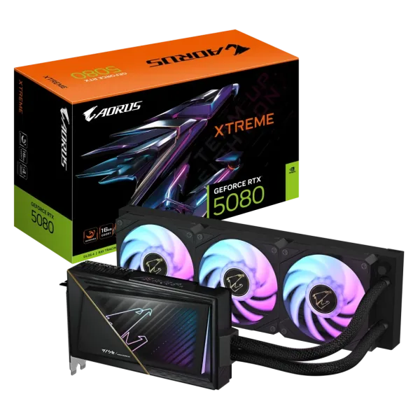 VGA Nvidia RTX 5080 Aorus Xtreme Waterforce 16 GB Gigabyte