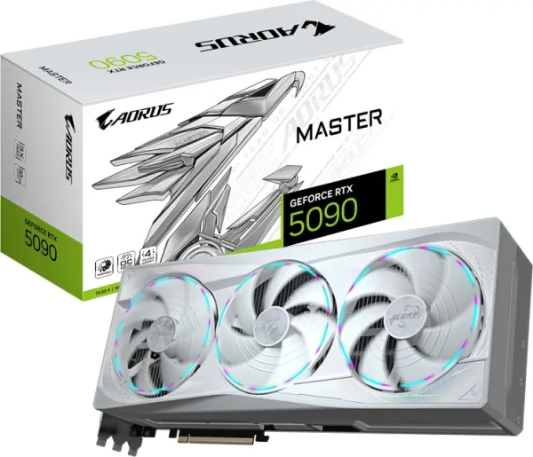 Tarjeta Gráfica Gigabyte AORUS GeForce RTX 5090 MASTER ICE/ 32GB GDDR7