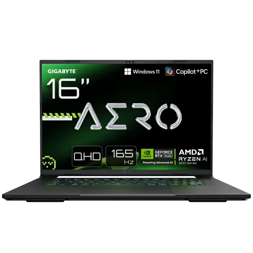 GIGABYTE AERO X16 1WH93ESC64AH Copilot+ PC AMD Ryzen AI 7 350 Portátil 40,6 cm (16") WQXGA 32 GB DDR5-SDRAM 1 TB SSD NVIDIA GeForce RTX 3070 Wi-Fi 6E (802.11ax) Windows 11 Home Gris