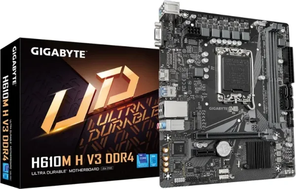 Placa Base Gigabyte H610M H V3 DDR4 Socket 1700/ DDR4/ PCIe 4.0/ Micro ATX