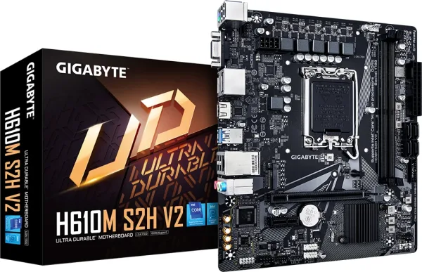 Placa Base Gigabyte H610M S2H V2 Socket 1700/ DDR5/ PCIe 4.0/ Micro ATX