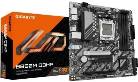 GIGABYTE B850M D3HP Placa Base - Procesadores AMD Ryzen Serie 9000, 5+2+2 fases VRM digitales, hasta 8200MHz DDR5 (OC), 1xPCIe 5.0 + 1xPCIe 4.0 M.2, LAN GbE, USB 3.2 Gen 2