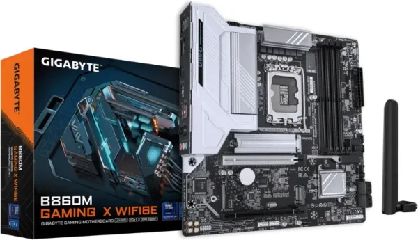 Placa Gigabyte B860M Gaming X Wifi6E,Intel,1851,B860,4Ddr5,256GB,HDMI+Dp+Usb4,4Sata+2M.2,2.5Gbelan+Wifi6E+Bt5.3,3Usb3.2,Matx