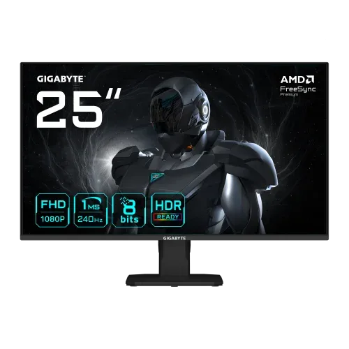 Monitor Gigabyte 25" Gs25F2A,Ss IPS,1920X1080(FHD),0.09Pp,1000:1,1Ms,240Hz,2Hdmi+1Dp,Altavoces