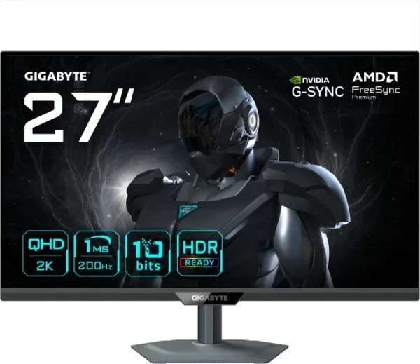 MONITOR GAMING GIGABYTE G27Q2 27" 2560x1440 QHD 200Hz IPS 1ms FreeSync