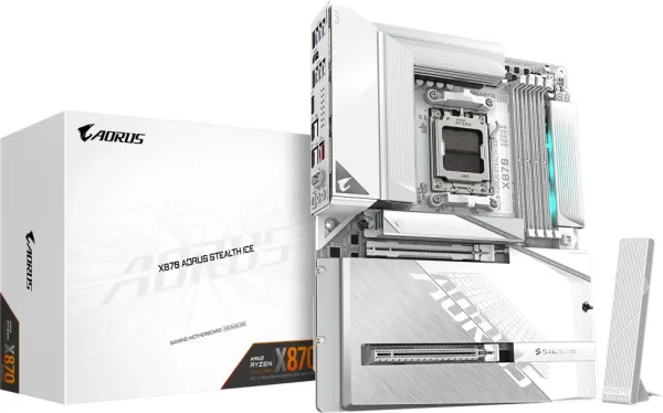 Placa Base Gigabyte X870 a Stealth Ice DDR5 Am5 Atx WiFi