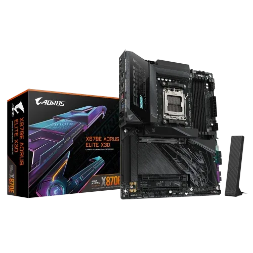 Placa Gigabyte X870 Aorus Elite X,Amd,Am5,X870,4Ddr5,256GB,1Hdmi+2Usb4,2Sata6+2M.2,5Gblan+Wifi7+Bt5.4,10Usb3.2,Atx