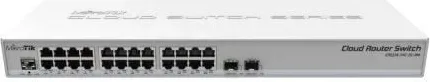 Switch Router Mikrotik CRS326-24G-2S+RM 26 Puertos/ RJ45 10/100/100/ SFP/ PoE