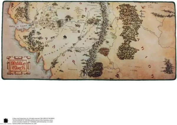 Alfombrilla escritorio cinereplicas el señor de los anillos mapa de la tierra media