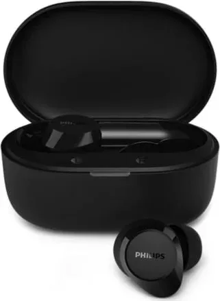Auriculares Bluetooth Philips TAT1300BK con estuche de carga/ Autonomía 6h/ Negros