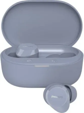 Auriculares Bluetooth Philips TAT1300LB con estuche de carga/ Autonomía 6h/ Azules