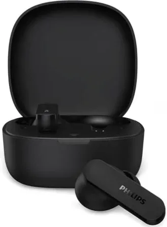 Auriculares Bluetooth Philips TAT2100BK con estuche de carga/ Autonomía 8h/ Negros