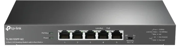 Switch Tp-Link Tl-Sg105Pp-M2 5-Port 2.5G Desktop Switch With 4-Port PoE++