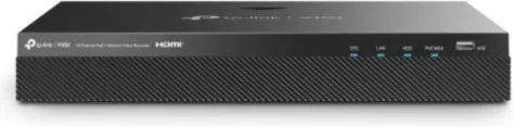 Tp-Link 16 Channel PoE+ Network Video Recorder Spec:4K HDMI Video Output & 16Mp Decoding Capacity 24/7 Continuous Recording 16-Channel Real-Time Live View 16-Channel Simultaneous Playback H.265+ Onvif Ensures Compatibility Plug & Play Remote M