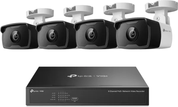 Pack Camara Vigi Tp-Link Bullet Vigi Nk8P-B434I Vigi 3Mp Bullet +8 Channel PoE+