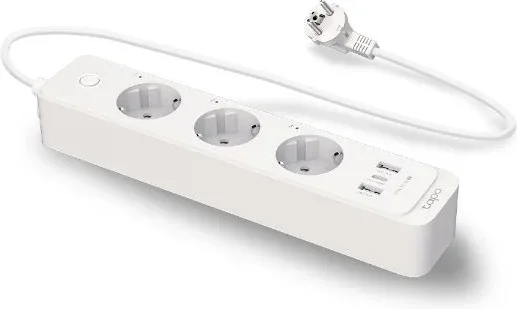 Regleta Inteligente TP-Link Tapo P300/ 3 Tomas de corriente/ 2 USB Tipo-A/ 1 USB Tipo-C/ WiFi/ Blanca