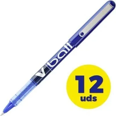 Caja de Bolígrafos de Tinta Líquida Pilot V-Ball NVB7A/ 12 unidades/ Azules