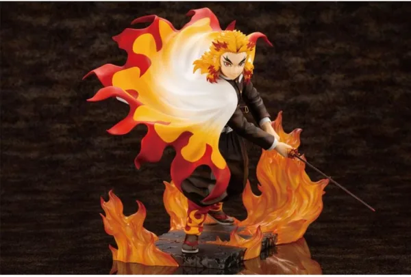 Figura kotobukiya demon slayer kimetsu no yaiba kyojuro rengoku bonus edition