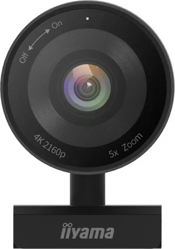 Iiyama Camera 4K UHD 120Degree (Fov), 8Mp Starvis Sensor, 5X Zoom, 2D/3D Noise Cancelling, Auto Framing, Microphone 2X With 4M Voice Pickup, Easy Mount, Privacy Shutter, Connection USB-C~USB-A, Remote Control (Osd) (Uc-Cam10Pro-1)