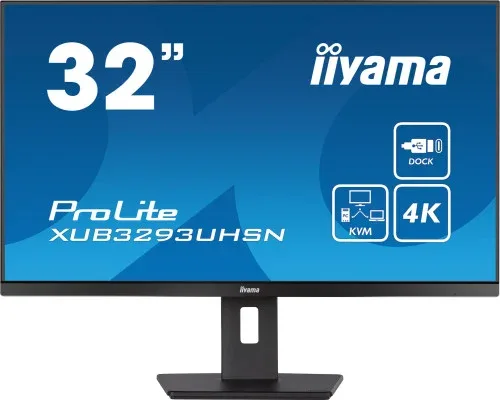 Monitor Iiyama 32" Xub3293Uhsn-B5, IPS, 60Hz, 4 Ms, HDMI, USB, USB-C, DisplayPort, Alt, Reg Alt, Giro, Incl