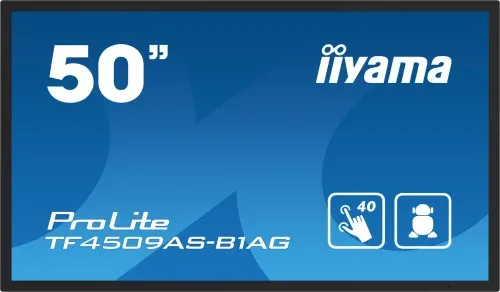 Monitor Iiyama 50" Pcap Ag Bezel Free 40-Points, 1920X1080, Andr. 11,4GB, 32GB, IPS, 24/7, 2Xhdmi, Dp, 435Cdm2 , Landsc-Portr-Face-Up Mode, Lan, Rs232, Vesa 200X200Mm (Tf5039As-B1Ag)