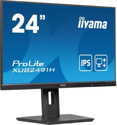 Monitor Iiyama 24", Panel IPS, 100Hz, HDMI, Display Ports. (No Altavoces). Regulable.