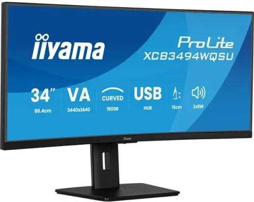 Monitor Iiyama 34 Pulgadas,Uwqhd,1500R,120Hz,Altavoces,Vesa,