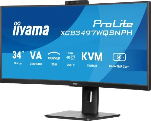 Monitor Iiyama Va, 2H 1Dp,Dock, Kvm,  95W, 5Mp Hello