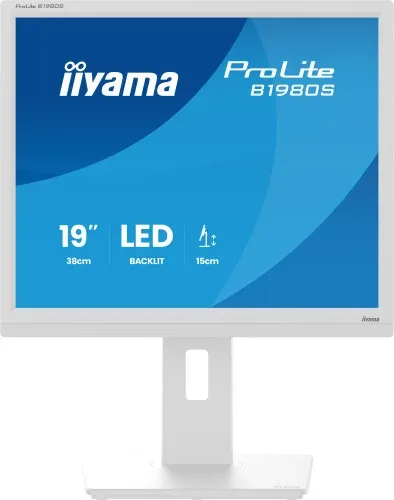 Monitor Iiyama 19 Pulgadas,Blanco, Panel Tn, 3Ms, 250Cd/M2, 75Hz, Ajustable en Altura, Altavoces,