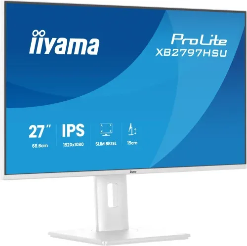 Monitor Iiyama Pantalla para Pc 68,6 Cm (27") 1920 X 1080 Pixeles Full HD LED Panel IPS Ajustable-White Version