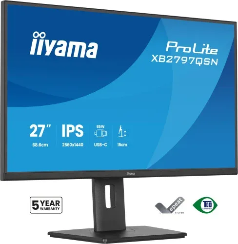 Monitor Iiyama, 27", IPS, 4-Side Slim Bezel 2560X1440 75Hz
