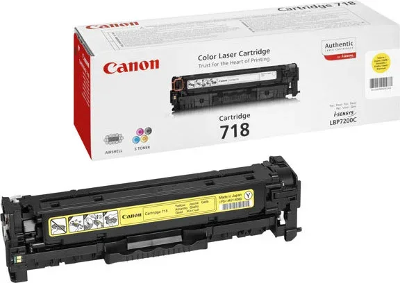 Toner canon 718y 2.900 páginas lbp - 7200cdn serie - mf8300