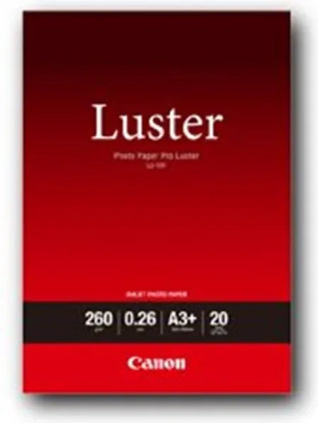 Papel fotografico canon lu - 101 a3+ brillo 20 hojas