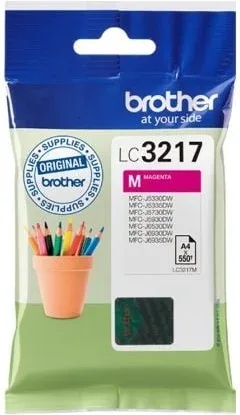 Cartucho tinta brother lc3217m magenta 550 paginas mfcj5330dw -  mfcj5730dw -  mfcj6530dw -  mfcj6930dw