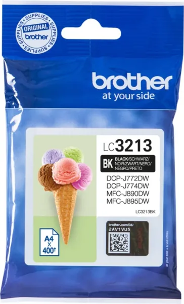 Cartucho tinta brother lc3213bk negro 400 paginas