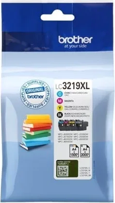 Pack cartuchos tinta brother lc3219xlval negro cian magenta amarillo 3000 paginas negro -  1500 paginas color