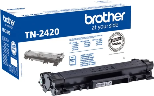 Tóner Original Brother TN-2420 Alta Capacidad/ Negro