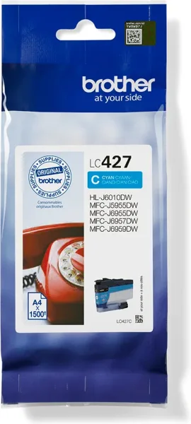 Cartucho tinta brother lc427c cian 1500 paginas