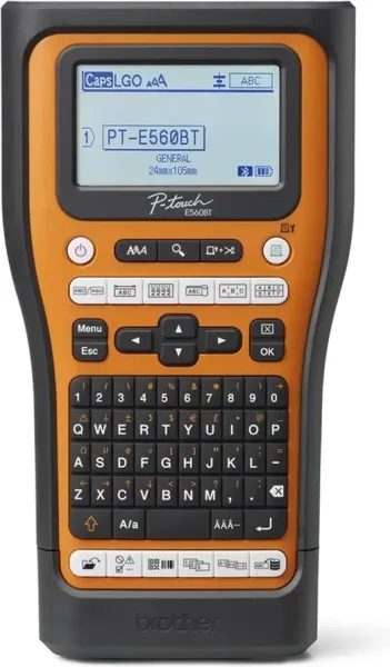 Rotuladora brother pt - e560btvp LCD -  3 lineas -  teclado qwerty -  corte automatico