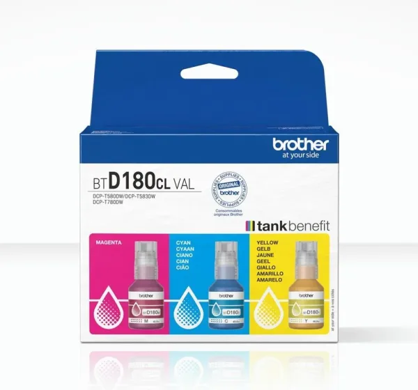 Multipack botella tinta brother btd180clval RGB