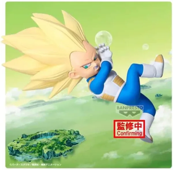 Figura banpresto dragon ball daima super saiyan 3 vegeta mini con panel 13cm