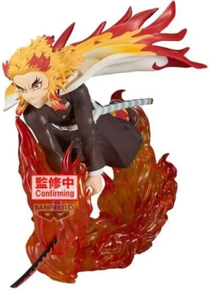 Figura banpresto demon slayer kimetsu no yaiba vibration stars plus kyojuro rengoku 14cm