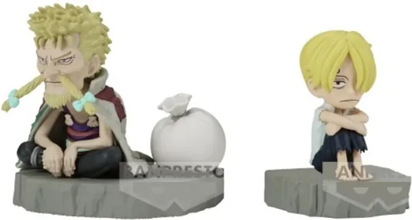 Figura banpresto one piece world collectable figure log stories sanji & zeff 6cm