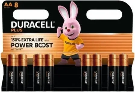 Pack de 8 Pilas AA Duracell Plus Power Boost DPBLR6B8/ 1.5V/ Alcalinas