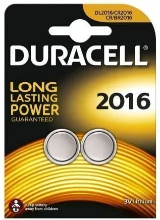 Pack de 2 Pilas de Botón Duracell DL2016B2/ 3V